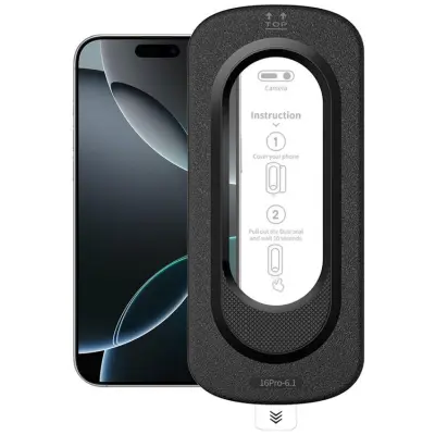 Härdat glas Skärmskydd För Apple iPhone 16 Pro med Installationsverktyg