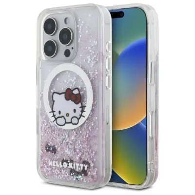 Hello Kitty iPhone 16 Pro Mobilskal MagSafe Glitter Sweet Kitty Bows