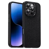 IPAKY Mobilskal till iPhone 16 Pro Carbon Fiber - Svart
