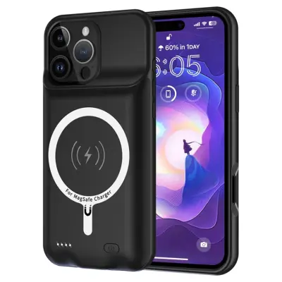 iPhone 16 Pro Batteriskal Magsafe 7000mAh A19S - Svart