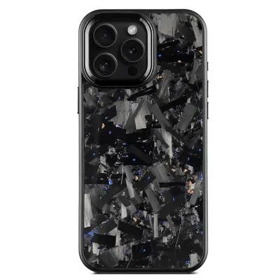 iPhone 16 Pro Mobilskal Aramid Fiber med metallbåge - Guld Blå