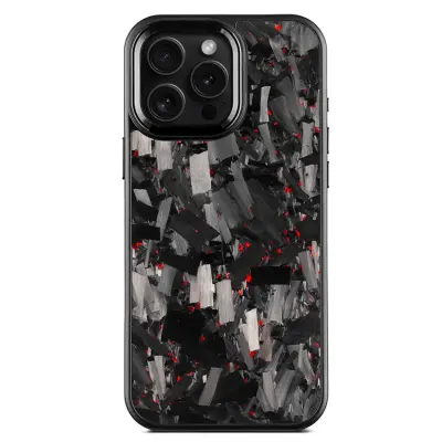 iPhone 16 Pro Mobilskal Aramid Fiber med metallbåge - Röd