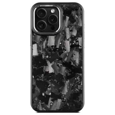 iPhone 16 Pro Mobilskal Aramid Fiber med metallbåge - Svart