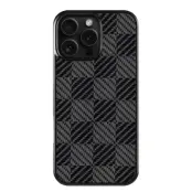 Mobilskal till iPhone 16 Pro Aramid Fiber Square Texture - Svart