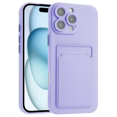 iPhone 16 Pro Mobilskal Korthållare TPU - Lila