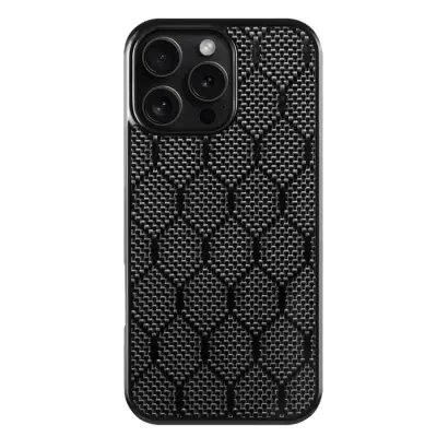 iPhone 16 Pro Mobilskal Magsafe Aramid Fiber Honeycomb Texture
