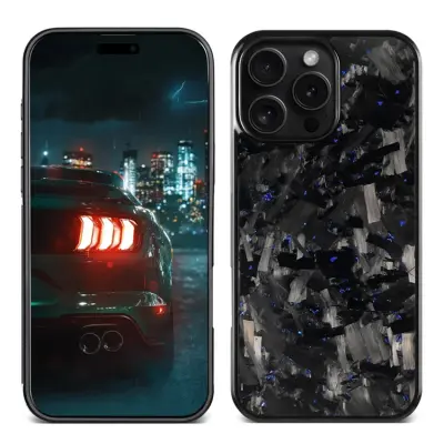 iPhone 16 Pro Mobilskal MagSafe Aramid Fiber Large Texture - Blå