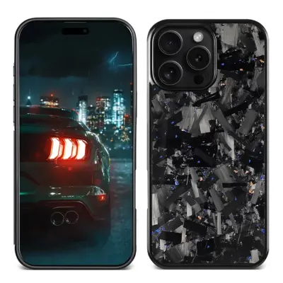 iPhone 16 Pro Mobilskal MagSafe Aramid Fiber Large Texture - Blå/Guld