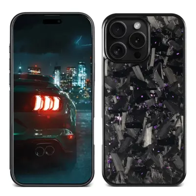 iPhone 16 Pro Mobilskal MagSafe Aramid Fiber Large Texture - Lila