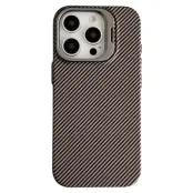 iPhone 16 Pro Mobilskal MagSafe Carbon Fiber - Brun