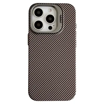 iPhone 16 Pro Mobilskal MagSafe Carbon Fiber - Brun