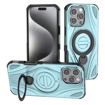iPhone 16 Pro Mobilskal MagSafe Magnetic Kickstand - Blå