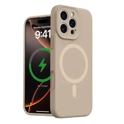 iPhone 16 Pro Mobilskal MagSafe Precise Cutouts - Lätt Brun