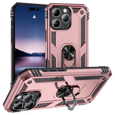 iPhone 16 Pro Mobilskal med Kickstand - Roséguld