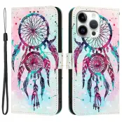 iPhone 16 Pro Plånboksfodral Printing Pattern Med Rem