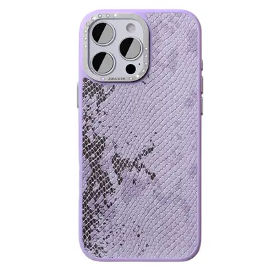 JAUCASE iPhone 16 Pro Mobilskal Magafe Snake Texture - Lila