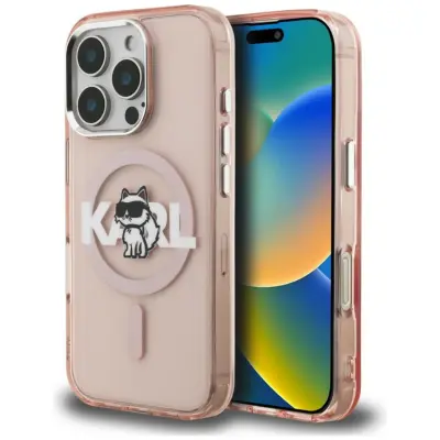 KARL LAGERFELD Mobilskal För iPhone 16 Pro MagSafe IML Choupette Sketch