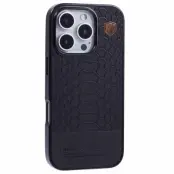 KIGC iPhone 16 Pro Mobilskal MagSafe Crocodile - Svart