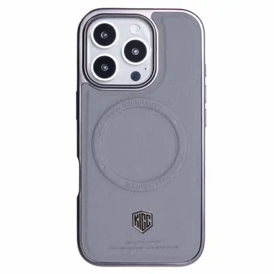 KIGC iPhone 16 Pro Mobilskal Magsafe Electroplating - Grå