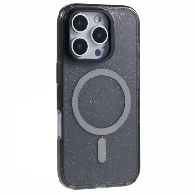 KIGC iPhone 16 Pro Mobilskal MagSafe Epoxy Kickstand - Svart