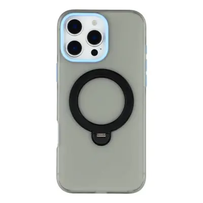 KIGC iPhone 16 Pro Mobilskal Rotating Kickstand - Svart