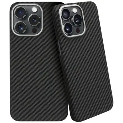 KZDOO iPhone 16 Pro Mobilskal Aramid Fiber - Svart