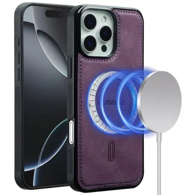 LC.IMEEKE L6 iPhone 16 Pro Fodral KonstLäder - Lila