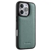 MELKCO iPhone 16 Pro Fodral Äkta Läder Belagt PC - Blå