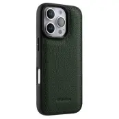 MELKCO iPhone 16 Pro Fodral Äkta Läder PC Grön