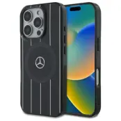Mercedes iPhone 16 Pro Mobilskal MagSafe MB Crossed Lines - Svart