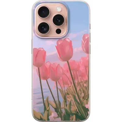 Mobilskal till Apple iPhone 16 Pro med Rosa Tulpaner