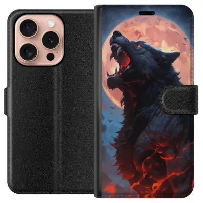 Plånboksfodral till Apple iPhone 16 Pro med Ylande varg