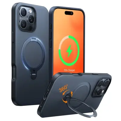 Torras iPhone 16 Pro Mobilskal Magsafe Ringhållare - Svart