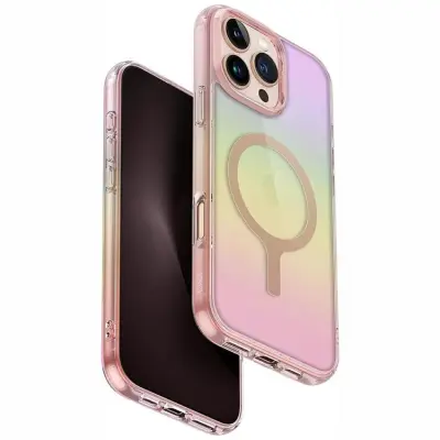 UNIQ iPhone 16 Pro Mobilskal MagSafe Iridescia - Pink Prism