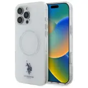 US Polo iPhone 16 Pro Mobilskal MagSafe IML Ring - Vit