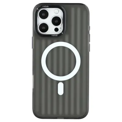 X-LEVEL iPhone 16 Pro Fodral MagSafe Svart Corrugated Texture