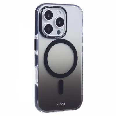 X-LEVEL iPhone 16 Pro Mobilskal MagSafe TPU Gradient Svart
