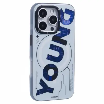 YOUNGKIT iPhone 16 Pro Mobilskal MagSafe Anti Scratch - Silver (Silver)