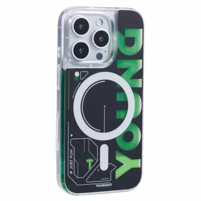 YOUNGKIT iPhone 16 Pro Mobilskal MagSafe Kvicksand - Grön