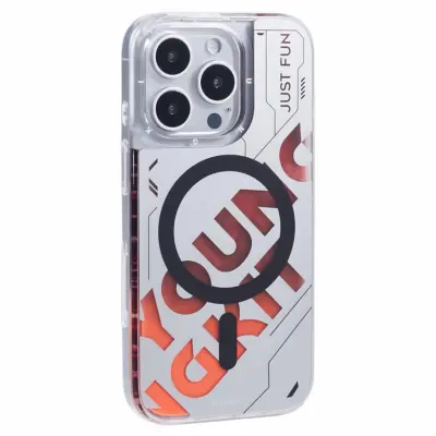 YOUNGKIT iPhone 16 Pro Mobilskal MagSafe Kvicksand - Röd