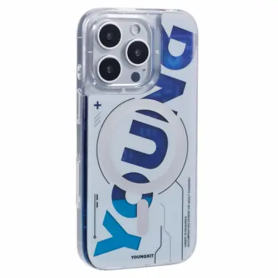 YOUNGKIT iPhone 16 Pro Mobilskal MagSafe Kvicksand - Silver