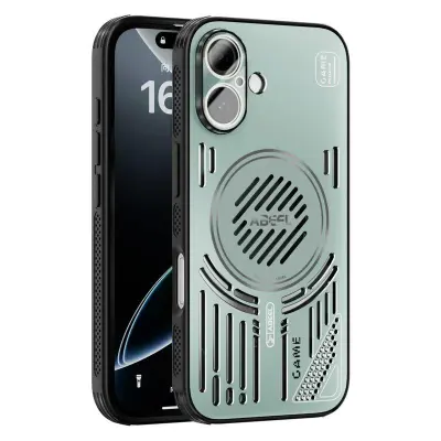 ABEEL iPhone 16 Magnetiskt Fodral Aluminium + PC + TPU - Ljusgrön