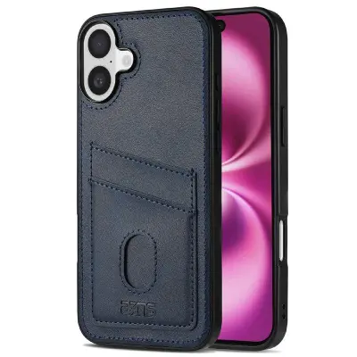 AZNS K1 Series iPhone 16 Fodral KonstLäder - Blå