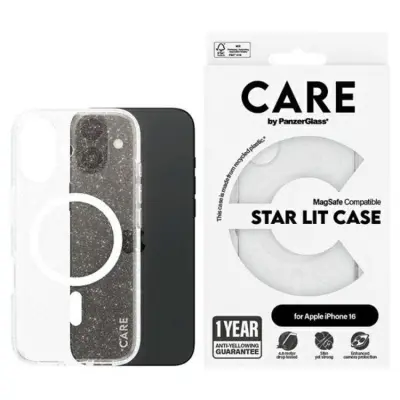 CARE By PanzerGlass iPhone 16 Mobilskal MagSafe Star Lit
