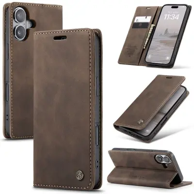CaseMe Matte Wallet Style (iPhone 16) - Svart