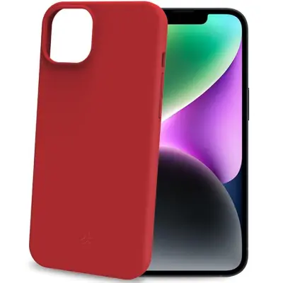 Celly iPhone 16 Mobilskal Cromo Soft Rubber - Röd