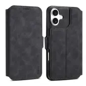DENIOR B06 iPhone 16 Fodral Magnetiskt Avtagbart Konstläder TPU - Svart
