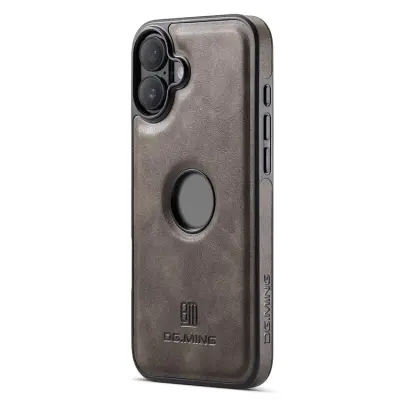 DG.MING iPhone 16 Mobilskal Anti-Drop Läder - Coffee