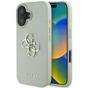 Guess Grained 4G Logo Case (iPhone 16) - Grön