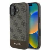 Guess iPhone 16 Mobilskal 4G Bottom Stripe - Brun